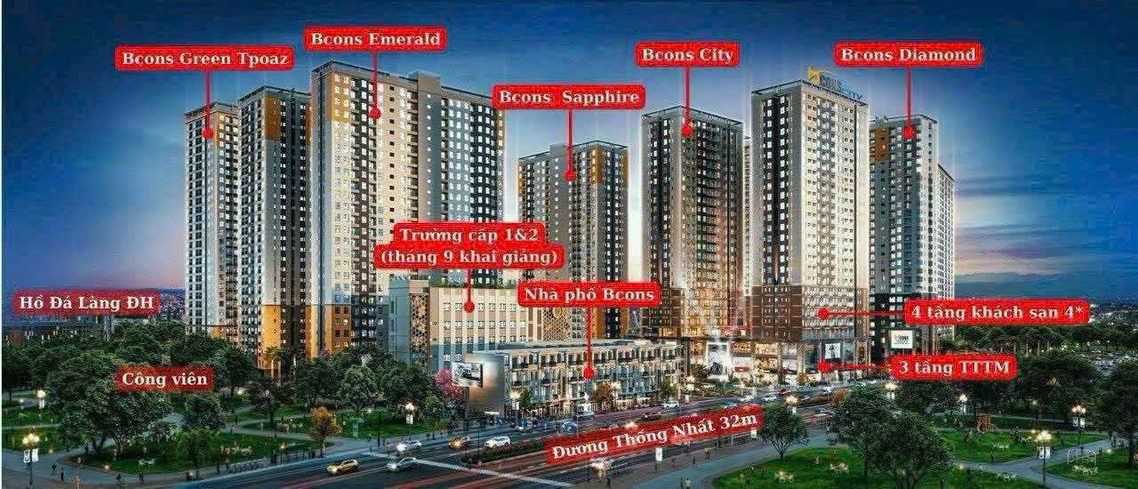 Căn hộ xác Metro giá F0 CĐT Bcons (tặng ipad + 1chỉ vàng PNJ + rút thăm Madaza 6)